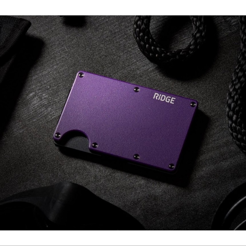 Ridge Purple Metal Wallet